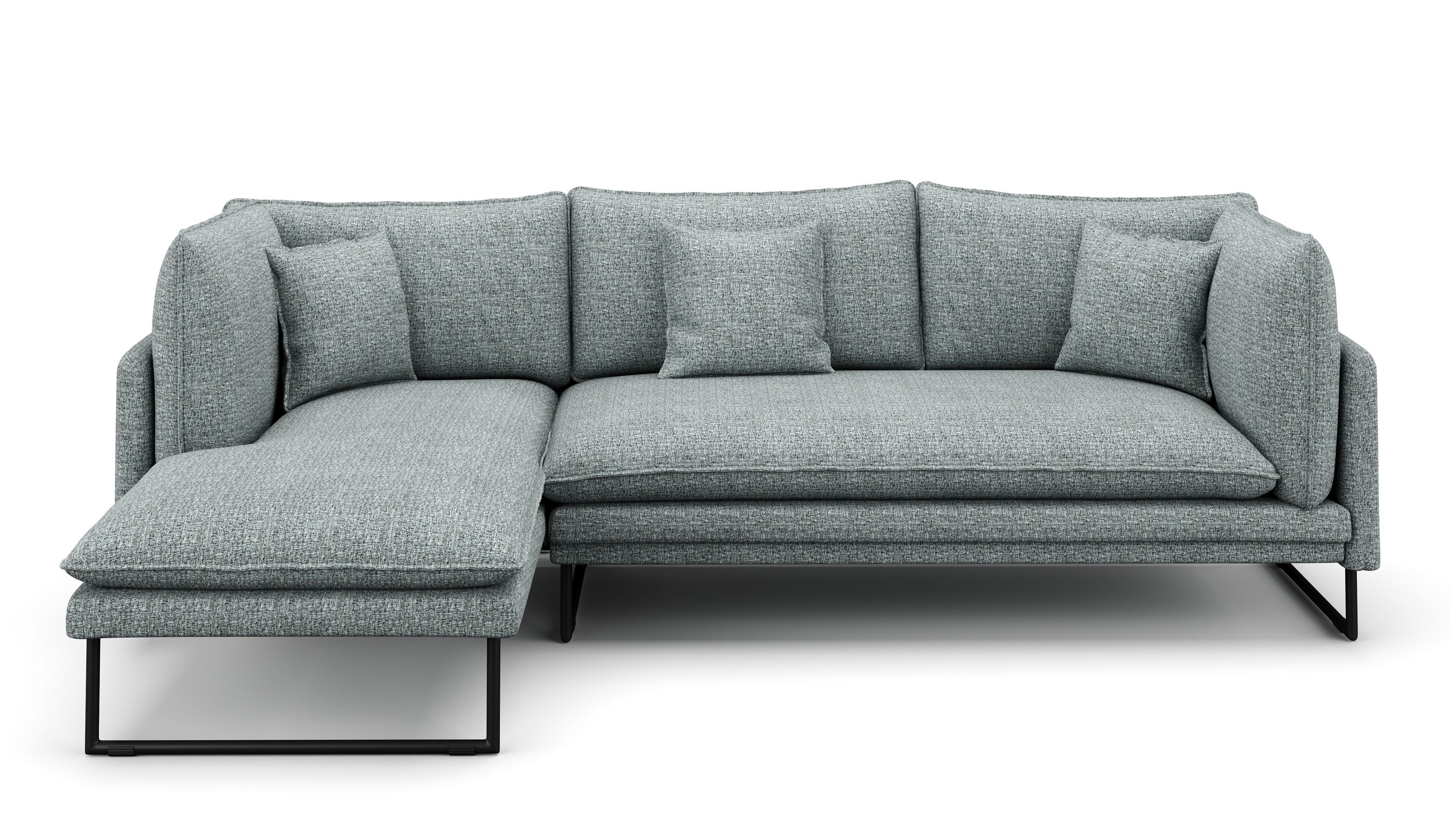 Ecksofa Bouclé MARISA links grau