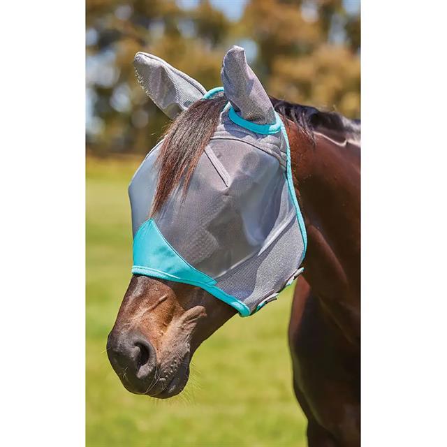 Vliegenmasker WeatherBeeta Deluxe Fine With Ears Grijs-turquoise