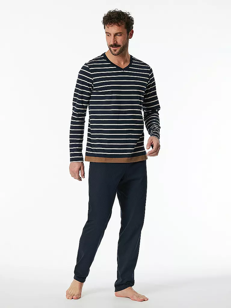 SCHIESSER Pyjama blau