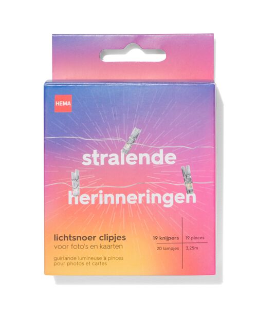 guirlande lumineuse 3,25m avec 20 lumières et 19 clips paillette