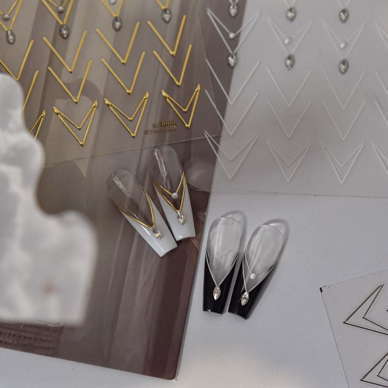swarliss - V-vormige nagelstickers