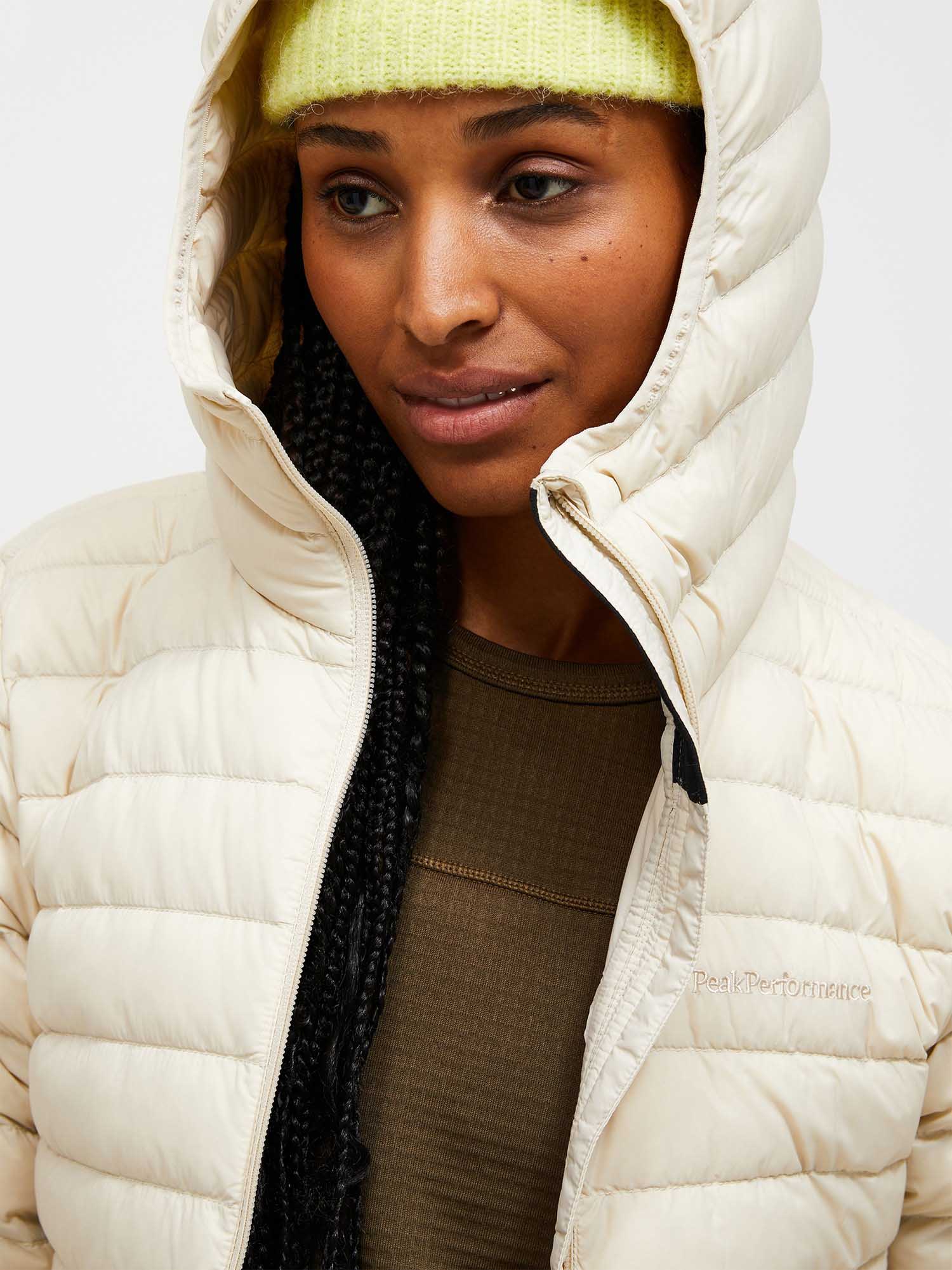 Down Liner Hood Jacket Dame Sand Fog