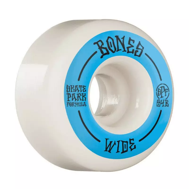 Roues skate BONES (x4) Spf Wide Blanc 84B 54mm