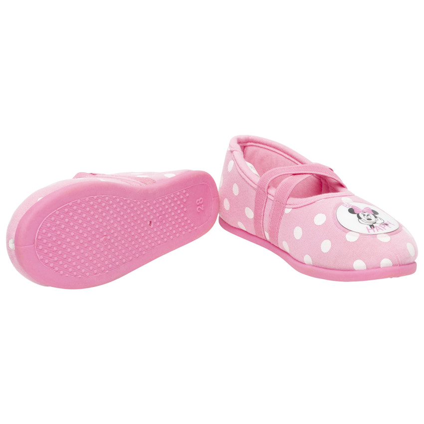 Chaussons roses à pois Minnie