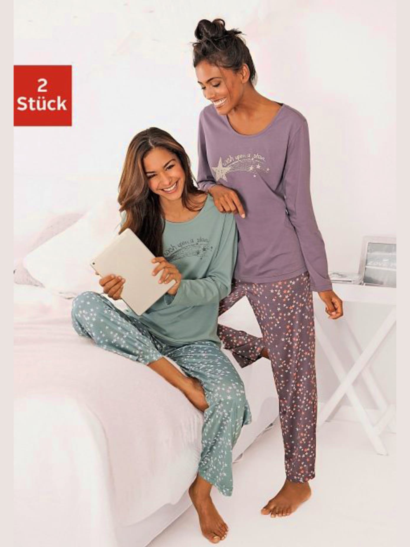 Lot de 2 pyjamas imprimé étoiles