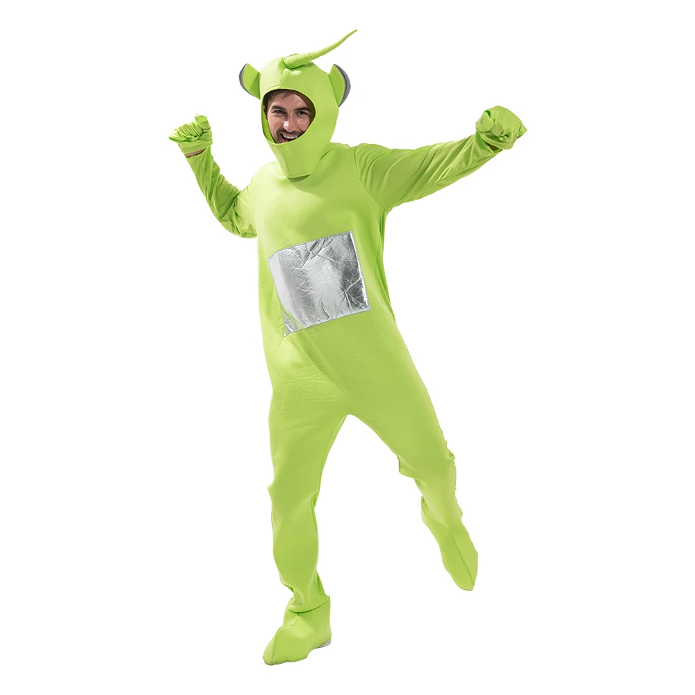 (175-190cm) Fasnachts Erwachsenen Kostüm Teletubbies Dipsy Overall Verkleidung für Motto Partys / Halloween - Grün