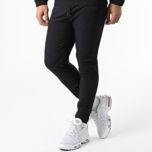 Ensemble De Survetement Veste Col Zippé Pantalon Jogging Noir