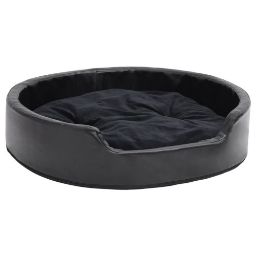 Sofá vidaXL com almofada lavável, preto, para cães e gatos.