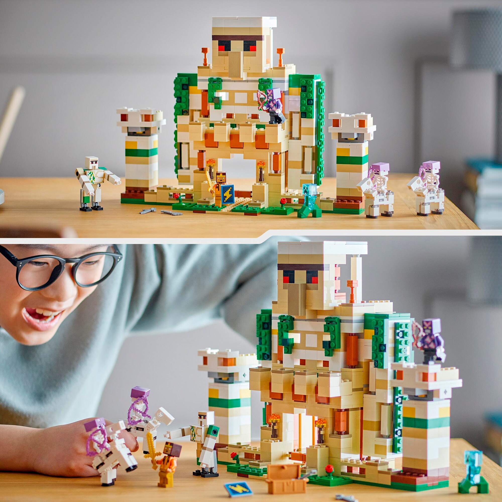 LEGO Konstruktionsspielzeug Minecraft Die Eisengolem-Festung