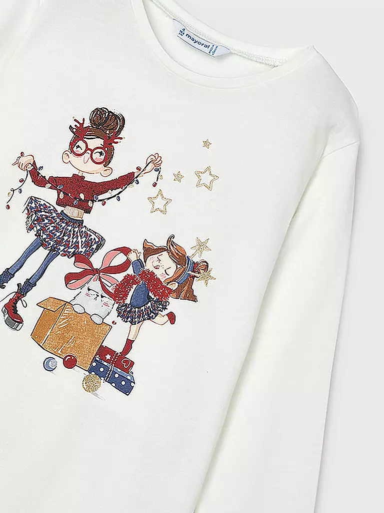 MAYORAL Mädchen Langarmshirt creme