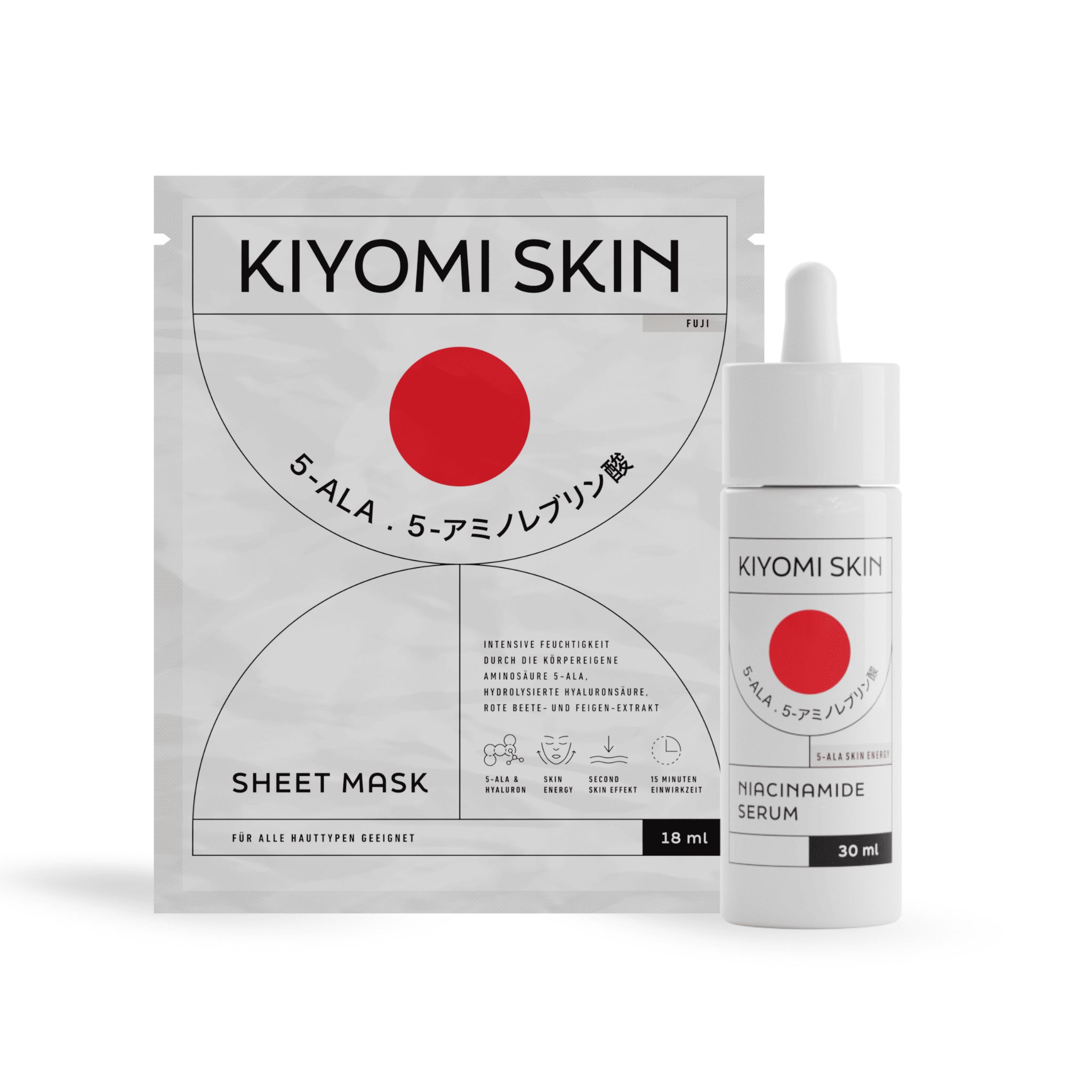 Kiyomi Skin Glow Discovery Duo - Set aus Niacinamide Serum und Tuchmaske