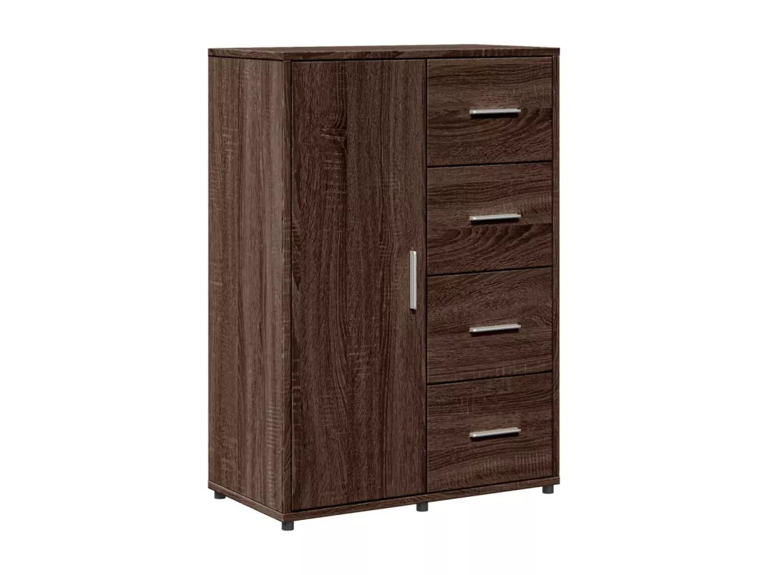 Buffet chêne marron 60x31x84 cm bois d'ingénierie
