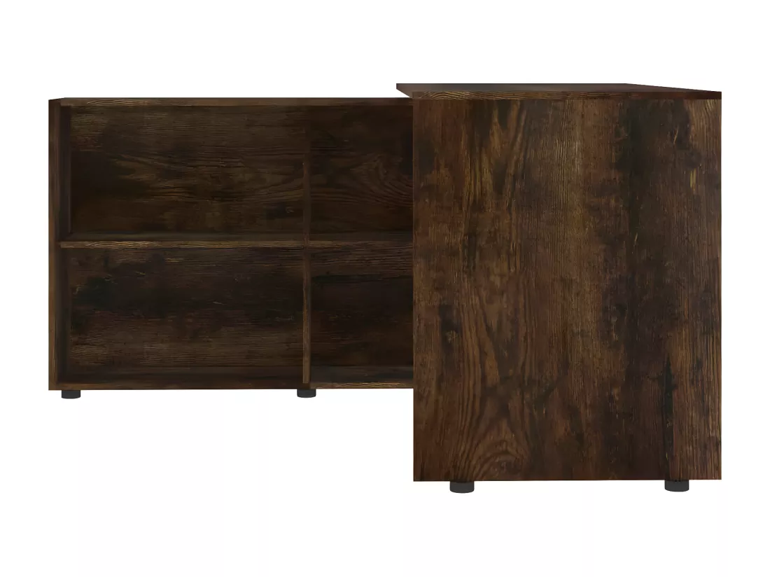 Bureau d'angle Chêne fumé Bois d'ingénierie