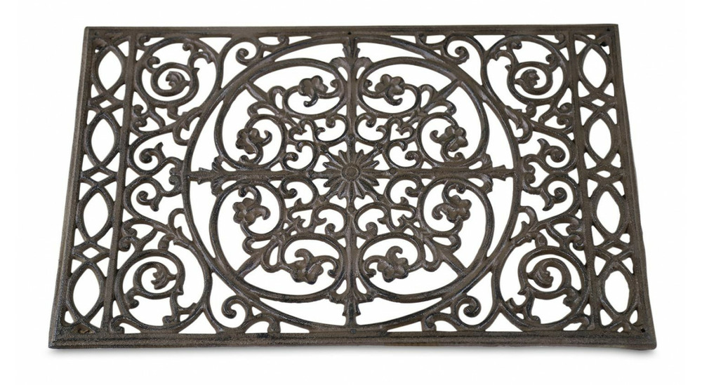 Paillasson rectangulaire fonte marron 56x36x2cm