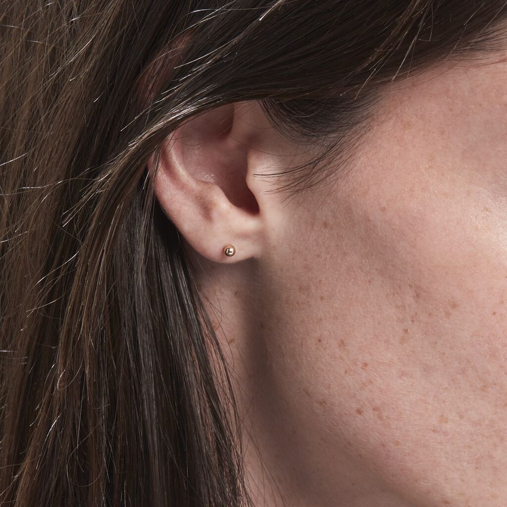 Boucles D'oreilles Puces Or Rose Fidelia