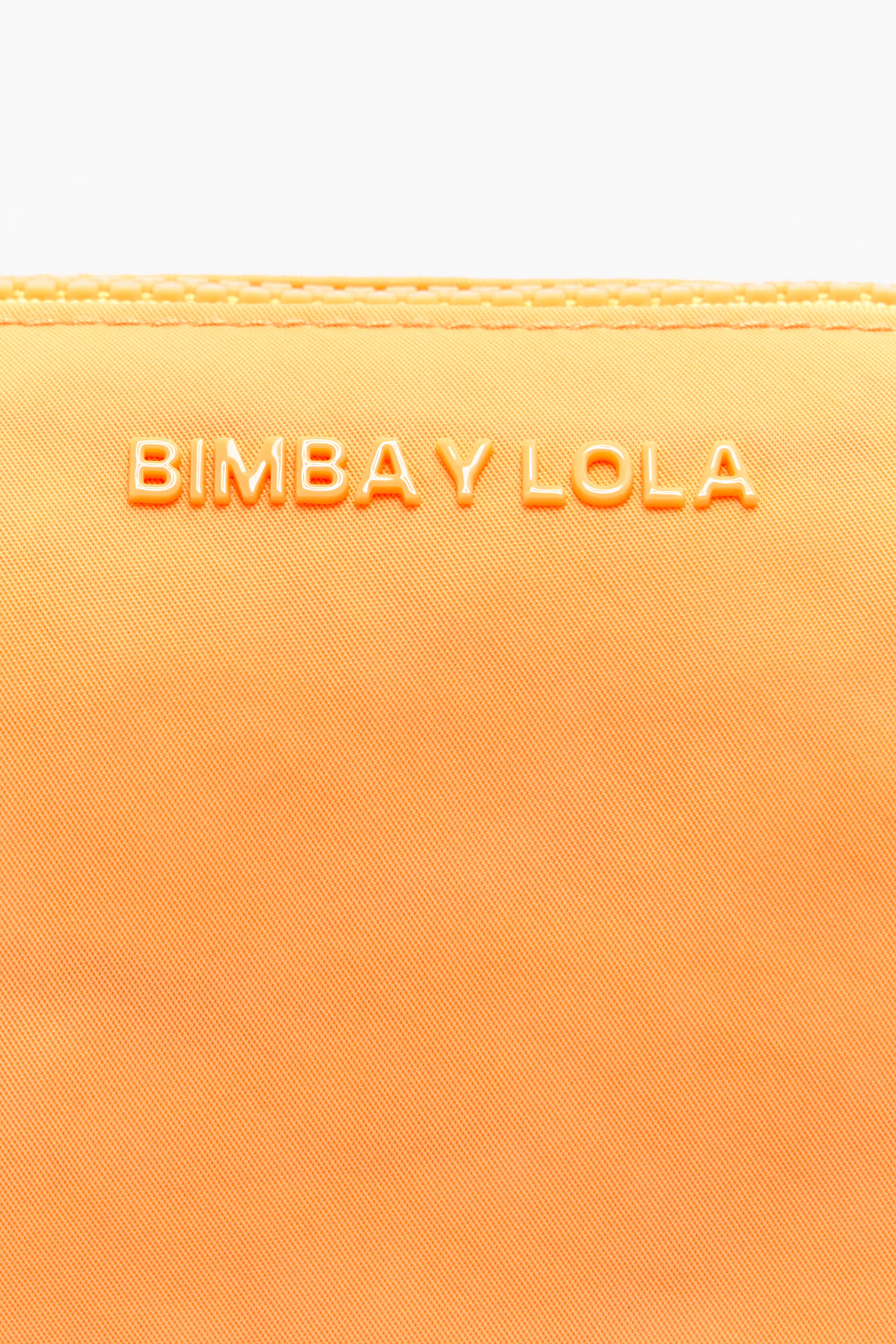 Nécessaire trapezoidal de nylon laranja tamanho P