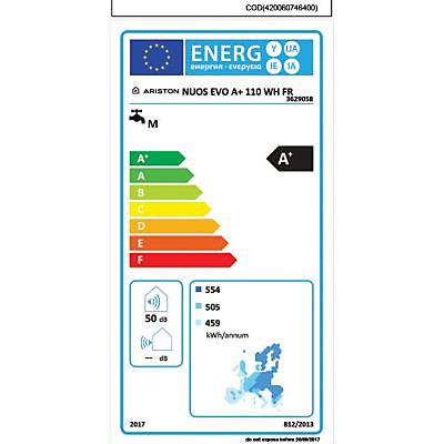 Chauffe-eau thermodynamique Ariston Nuos Evo 110L mural