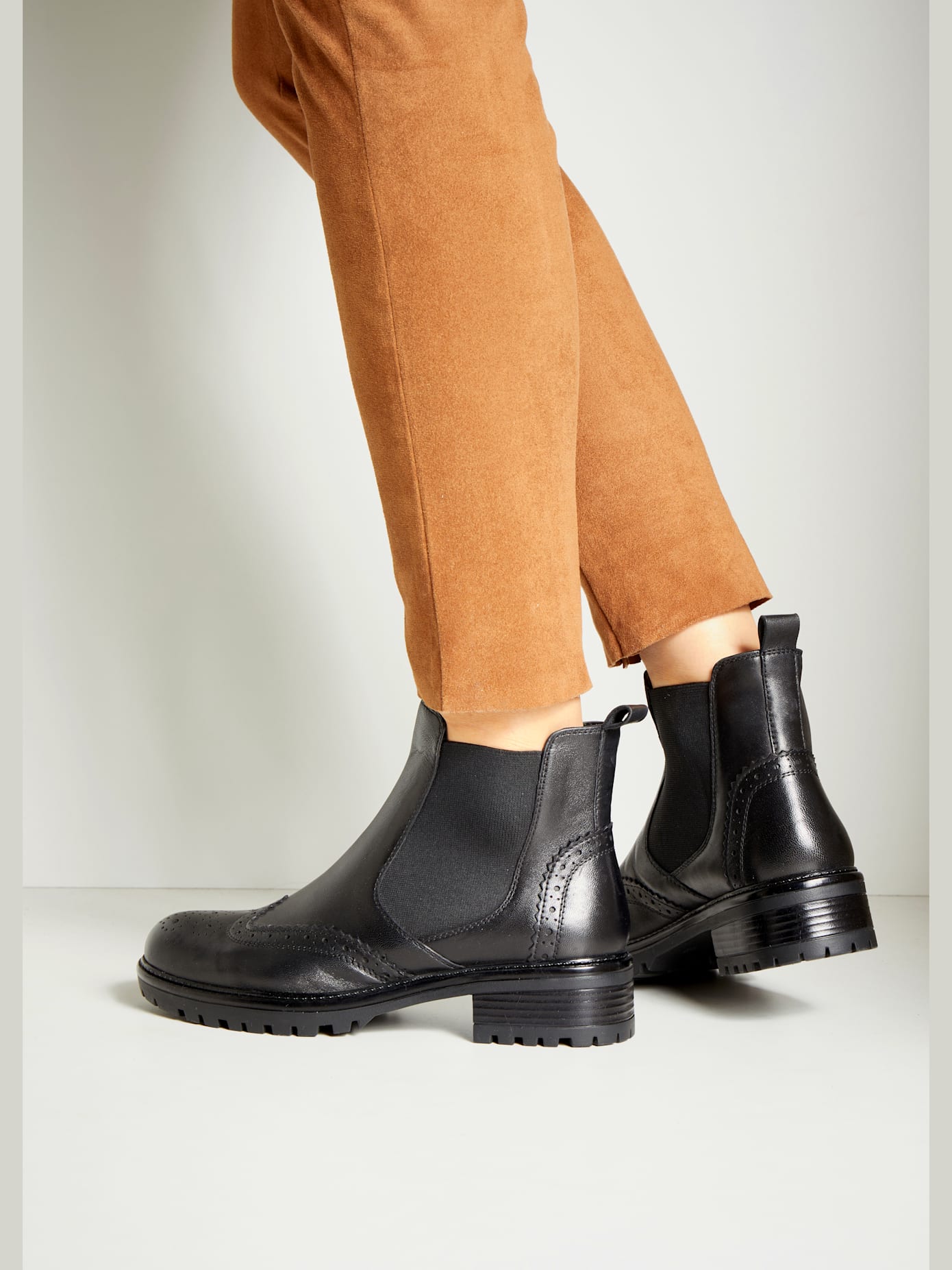 Bottines chelsea en cuir de qualité