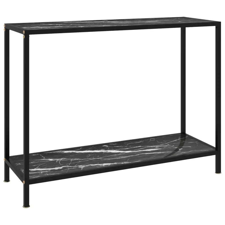 vidaXL - Wandtafel - Zwart - Glas - 100 x 35 x 75 cm