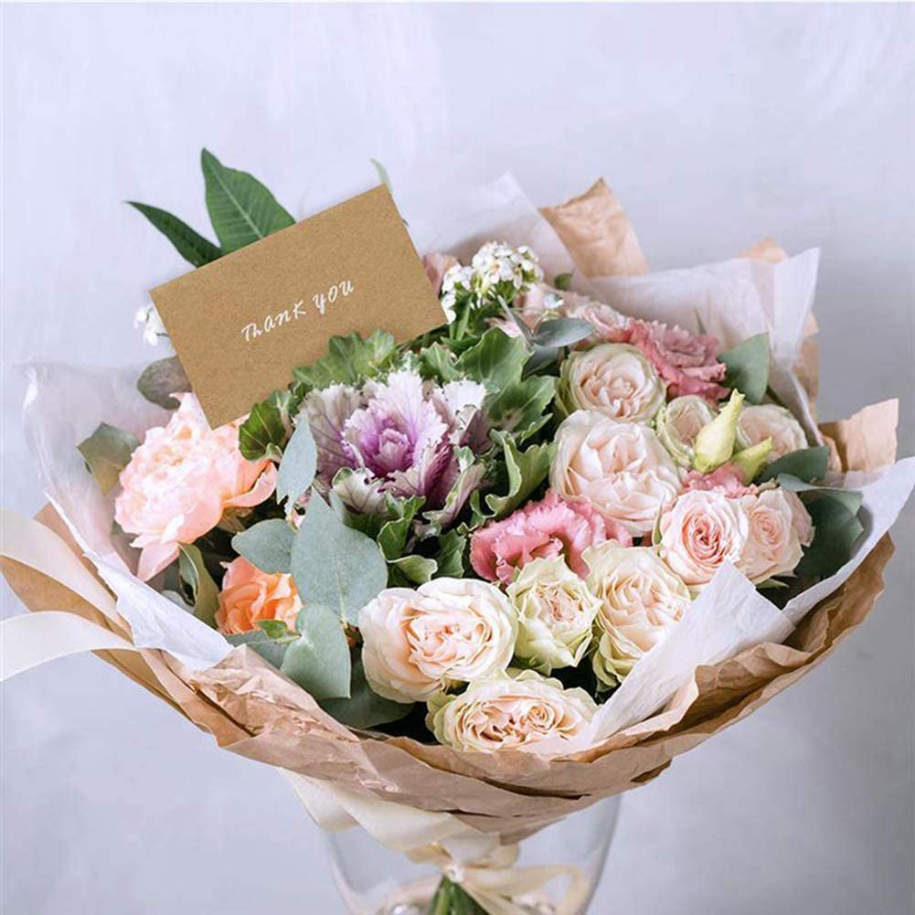 (10er Set) 9x5cm Kraftpapier Tischkarten Blanco DIY Namens Karten - Braun