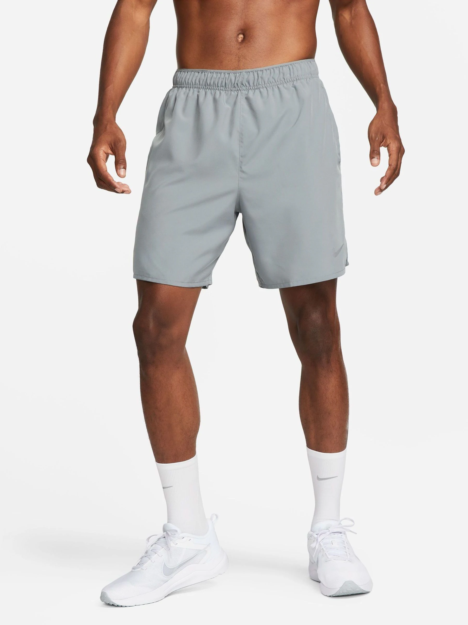 Grijs - Nike Challenger Dri-FIT hardloopshort met slipvoering