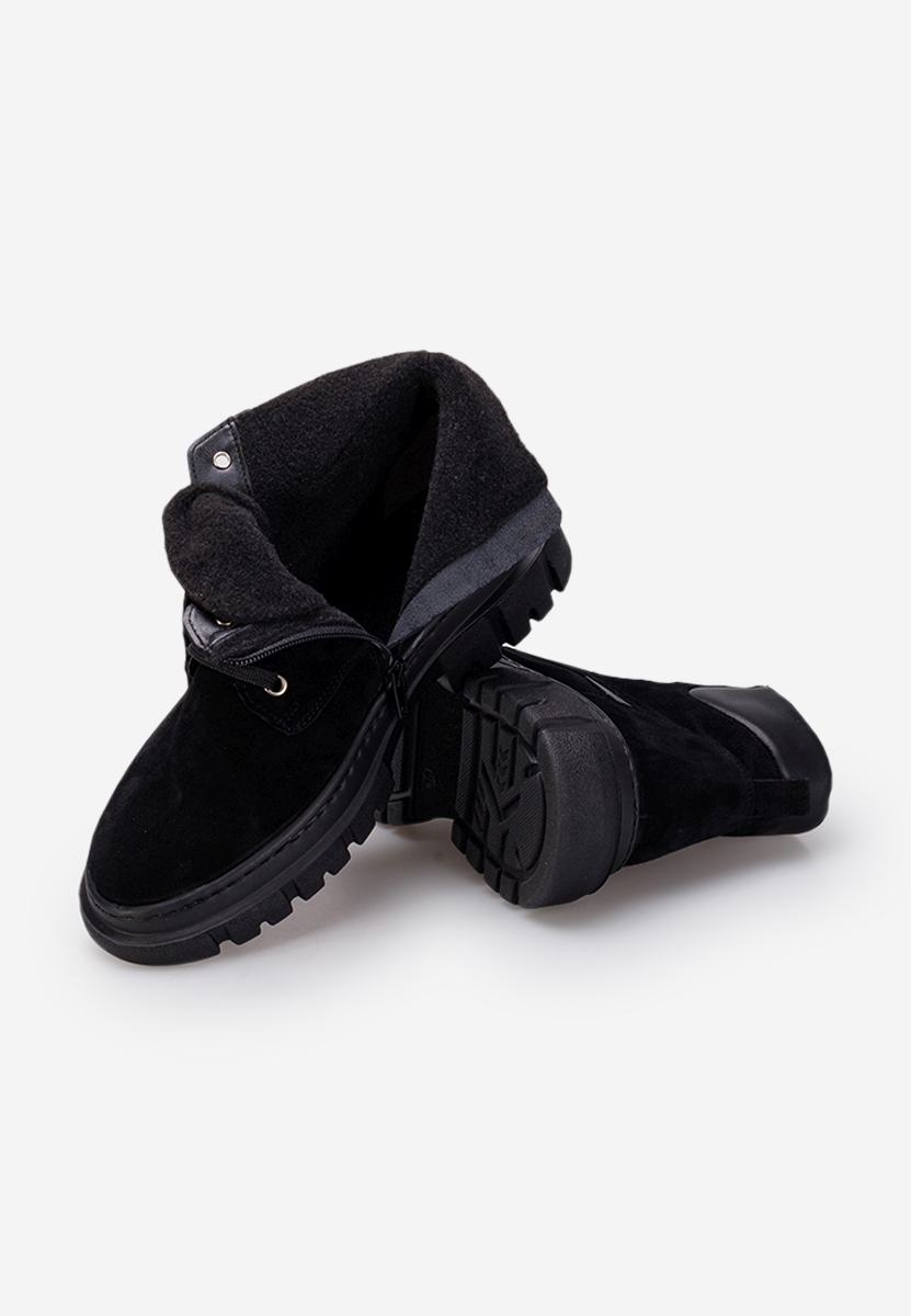 Bottines femme en cuir noires Aiqua