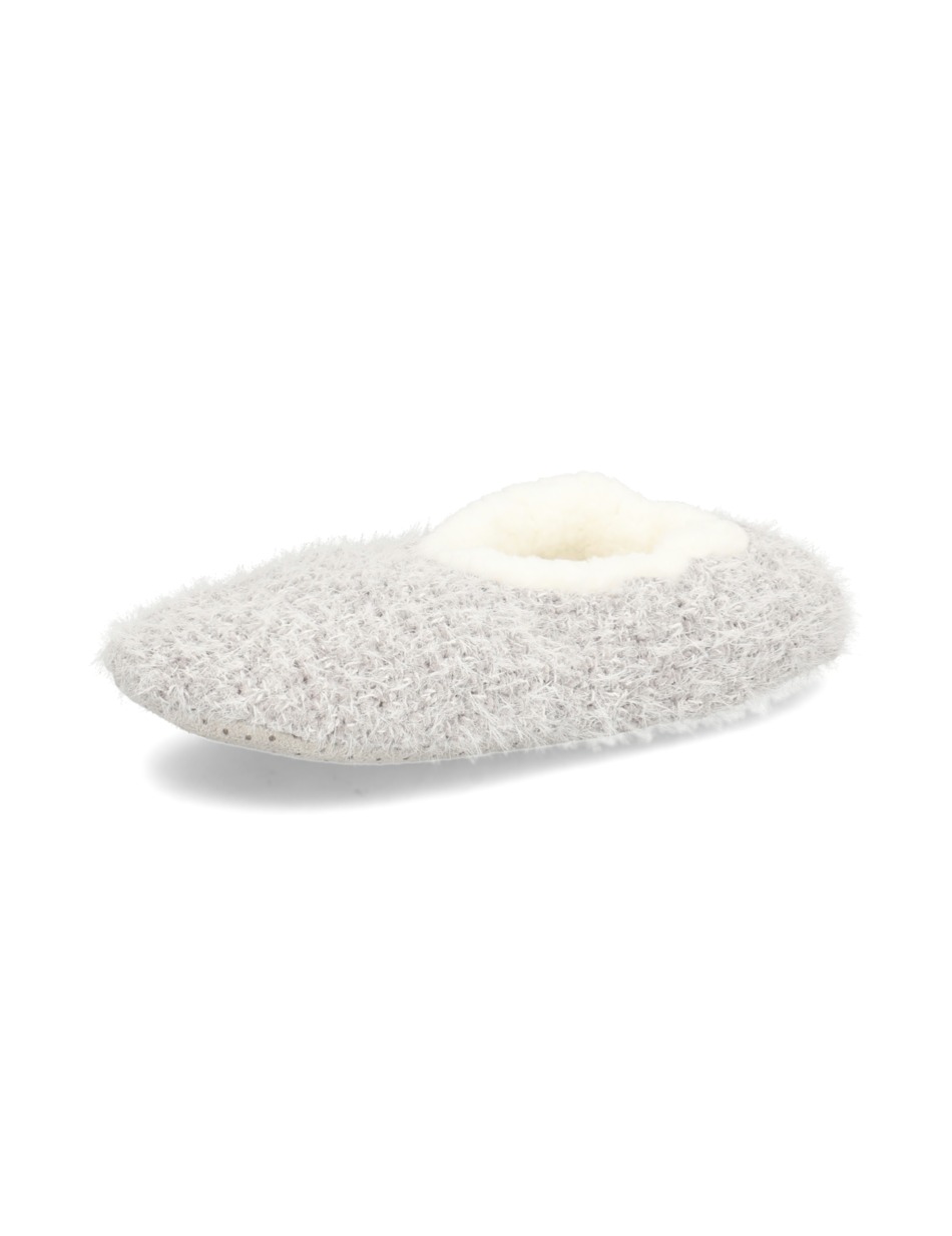 CHENILLE WITH FAKE FUR SLIPPERS 1P