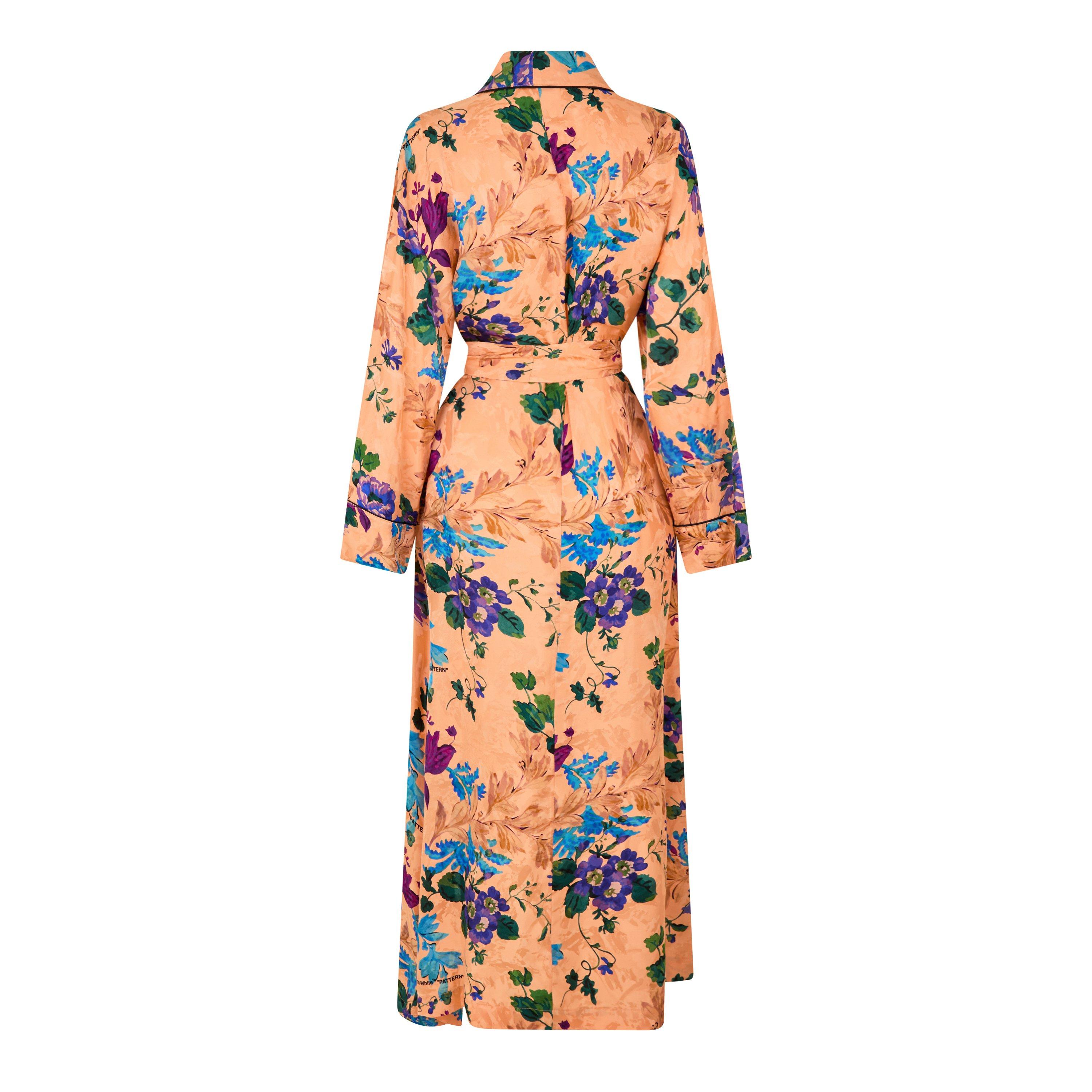 Off White Floral Dressing Gown