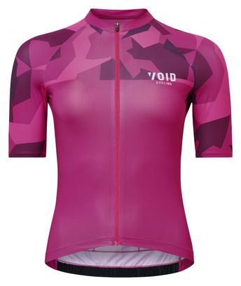 Maillot Manches Courtes Femme Void Abstract Camouflage Rose