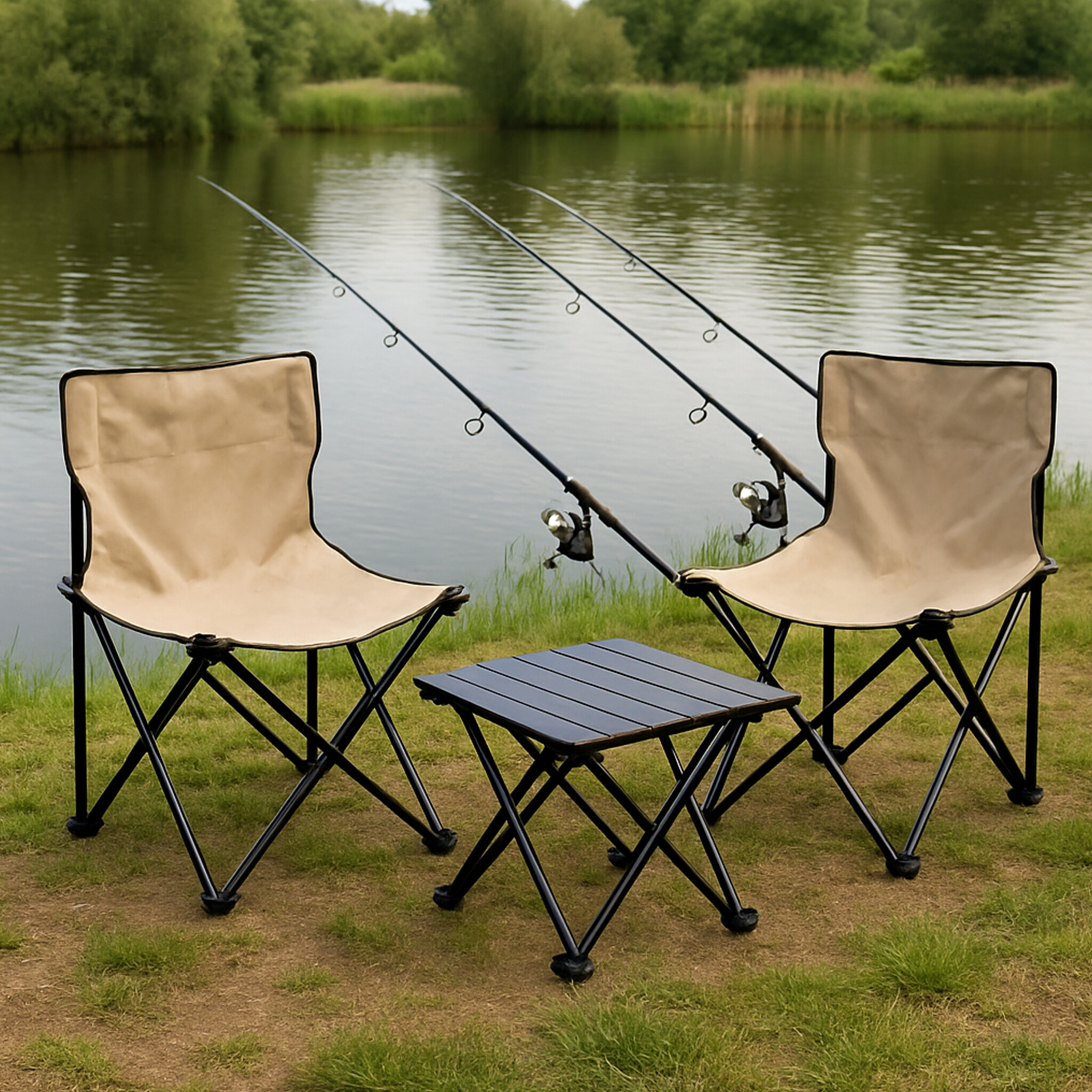 Hem camping set 3-delig met 2 stoelen en tafel
