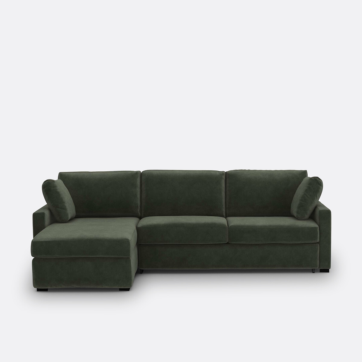 LA REDOUTE INTERIEURS<br>Sofá-cama de canto veludo, espuma, Timor