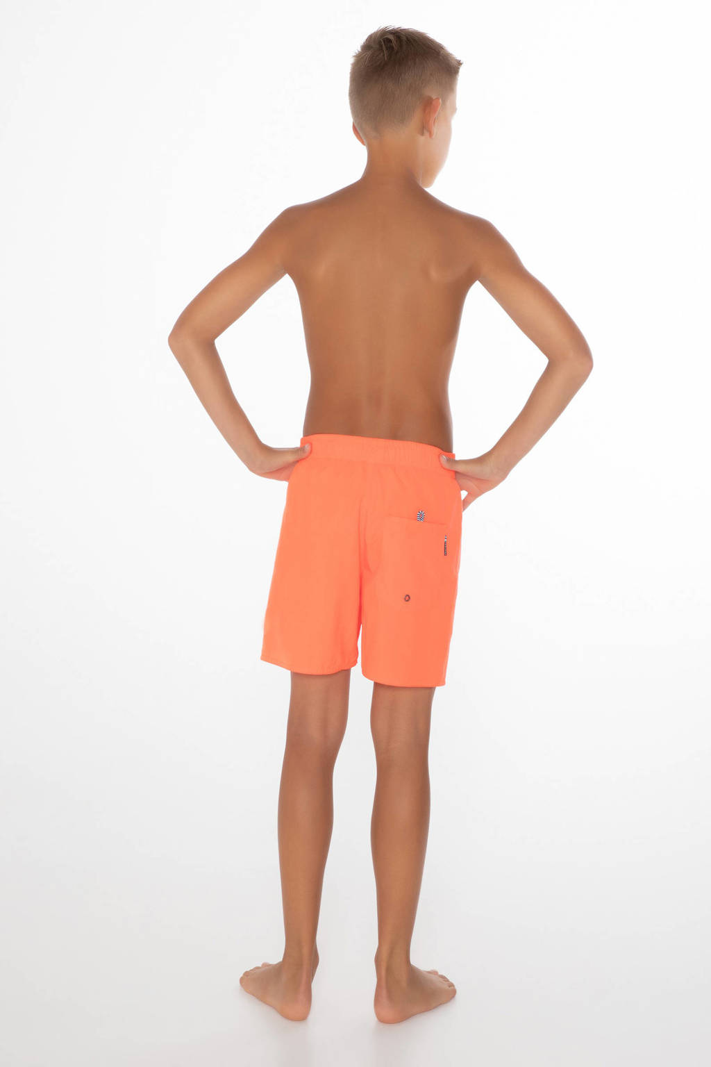 Flitsend zwemshortzwemshort CULTURE JR neon roze