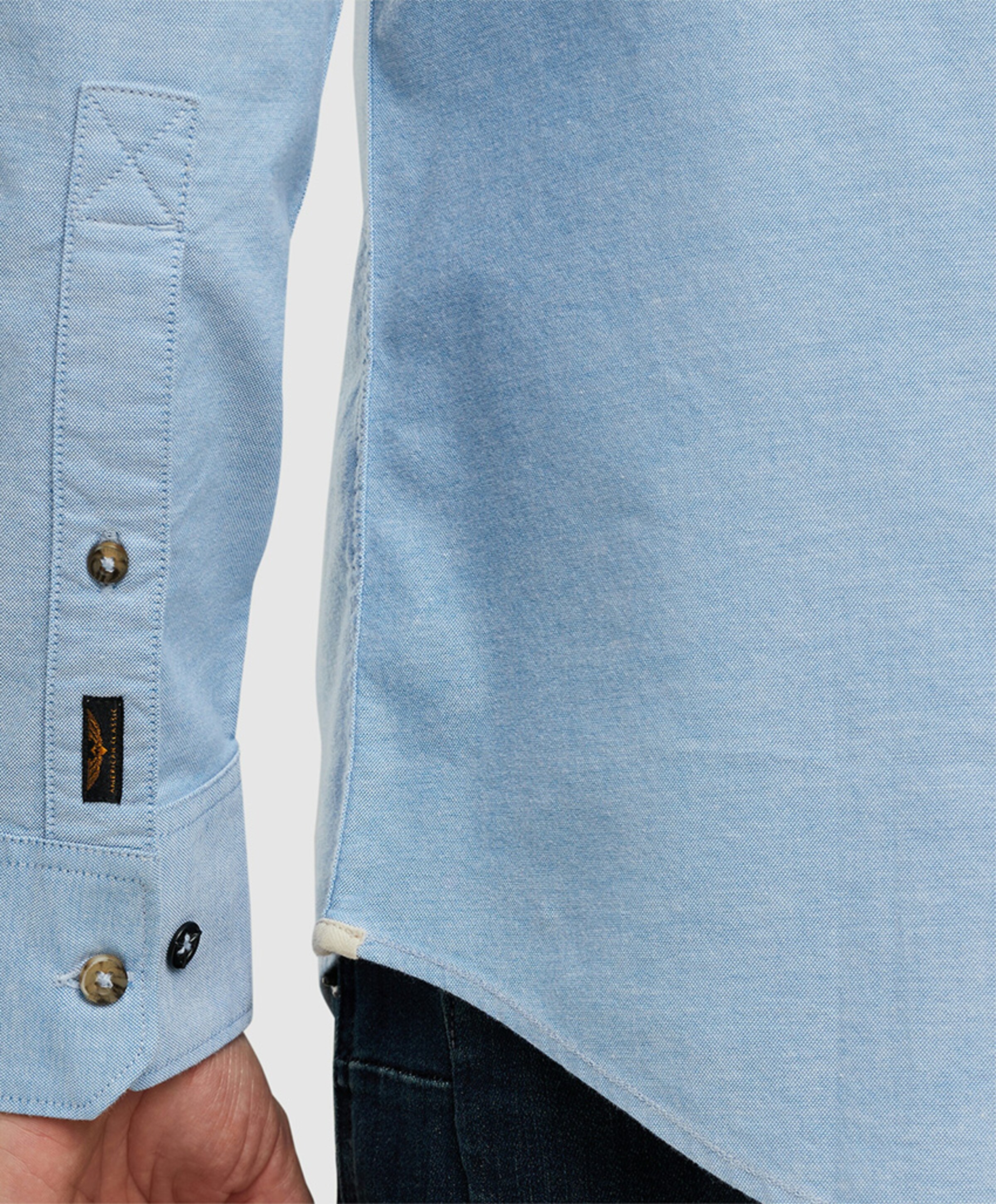 PME Legend Heren overhemd lange mouw blauw