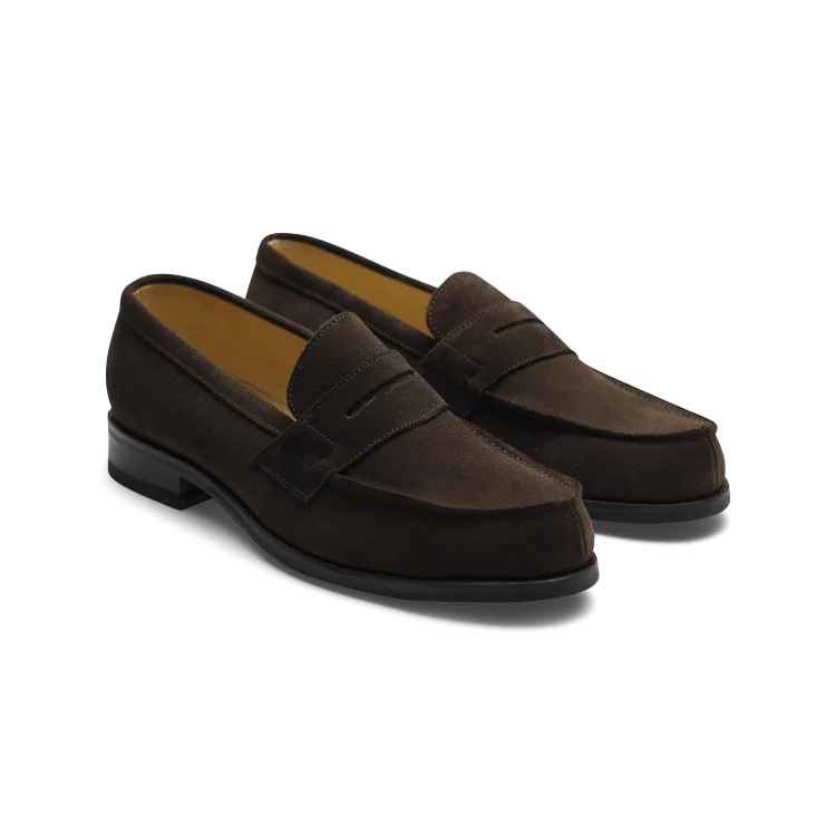 Maker-Mocassin en cuir velours marron