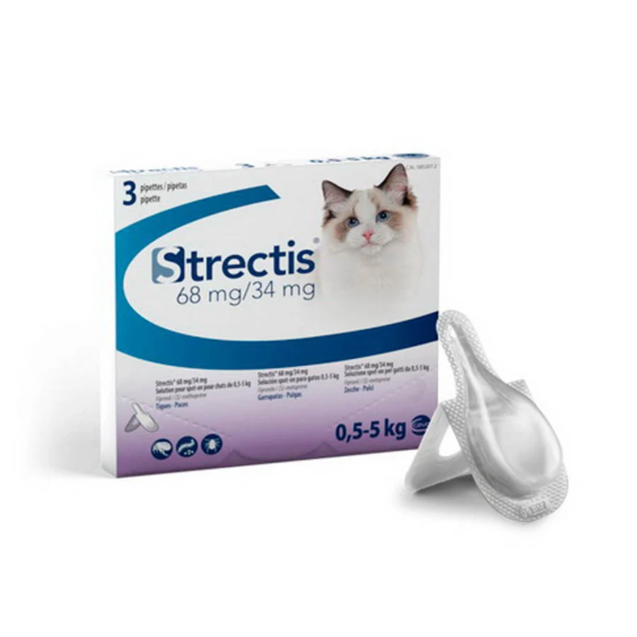 Pipetas antiparasitárias Ceva Strectis Spot-On Solution para gatos