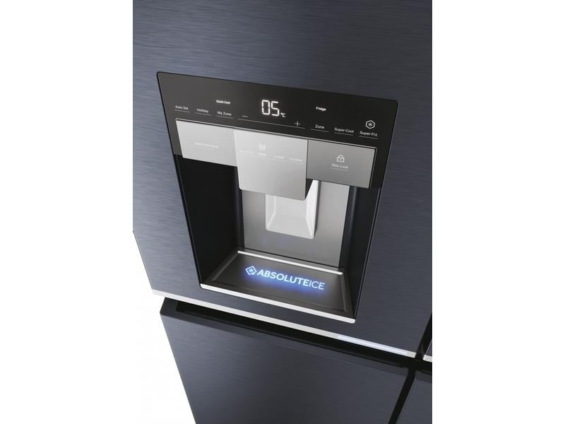 Haier Foodcenter HCR7918EIMB Schwarz Side by Side Kühlgerät