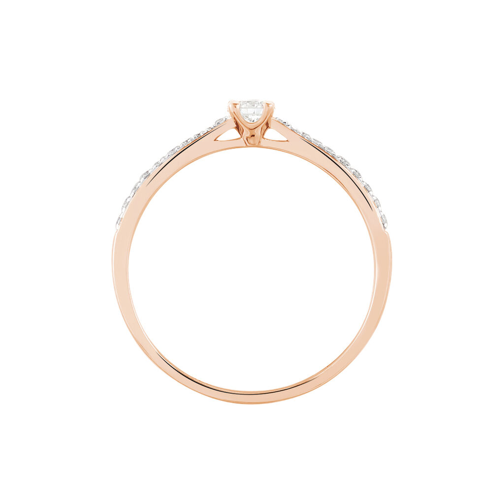 Bague Solitaire Hemera Or Rose Diamant