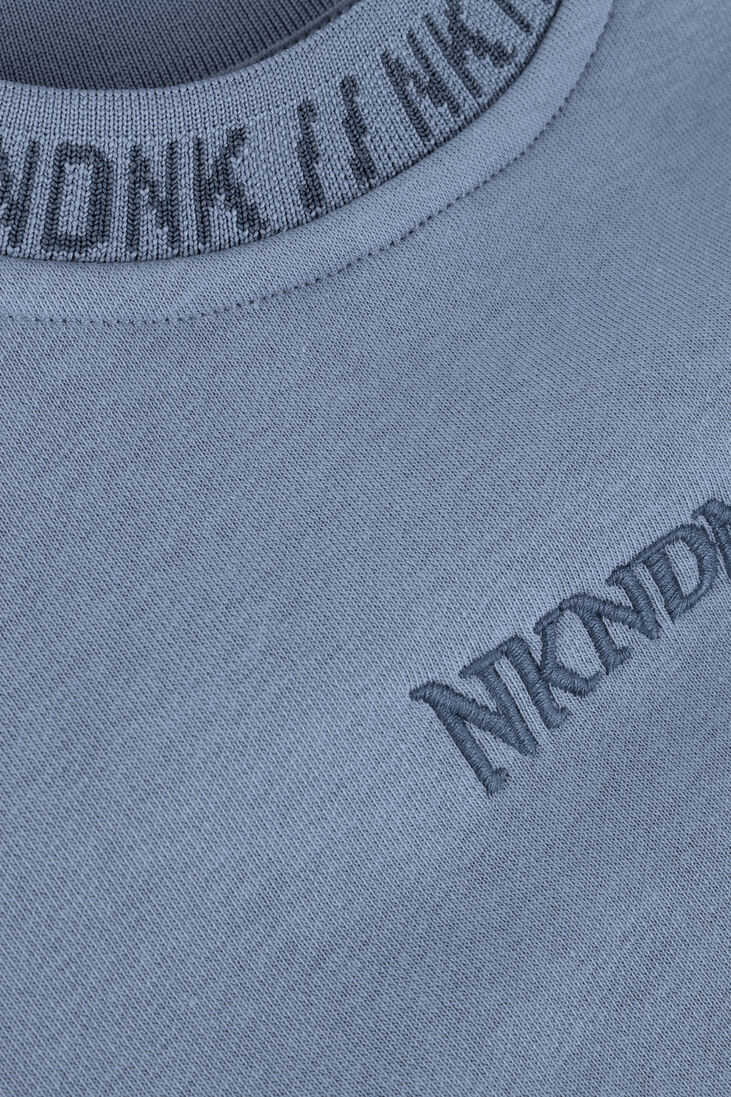 NIK & NIK blauwe nik & nik sweater squeezed logo sweatshirt