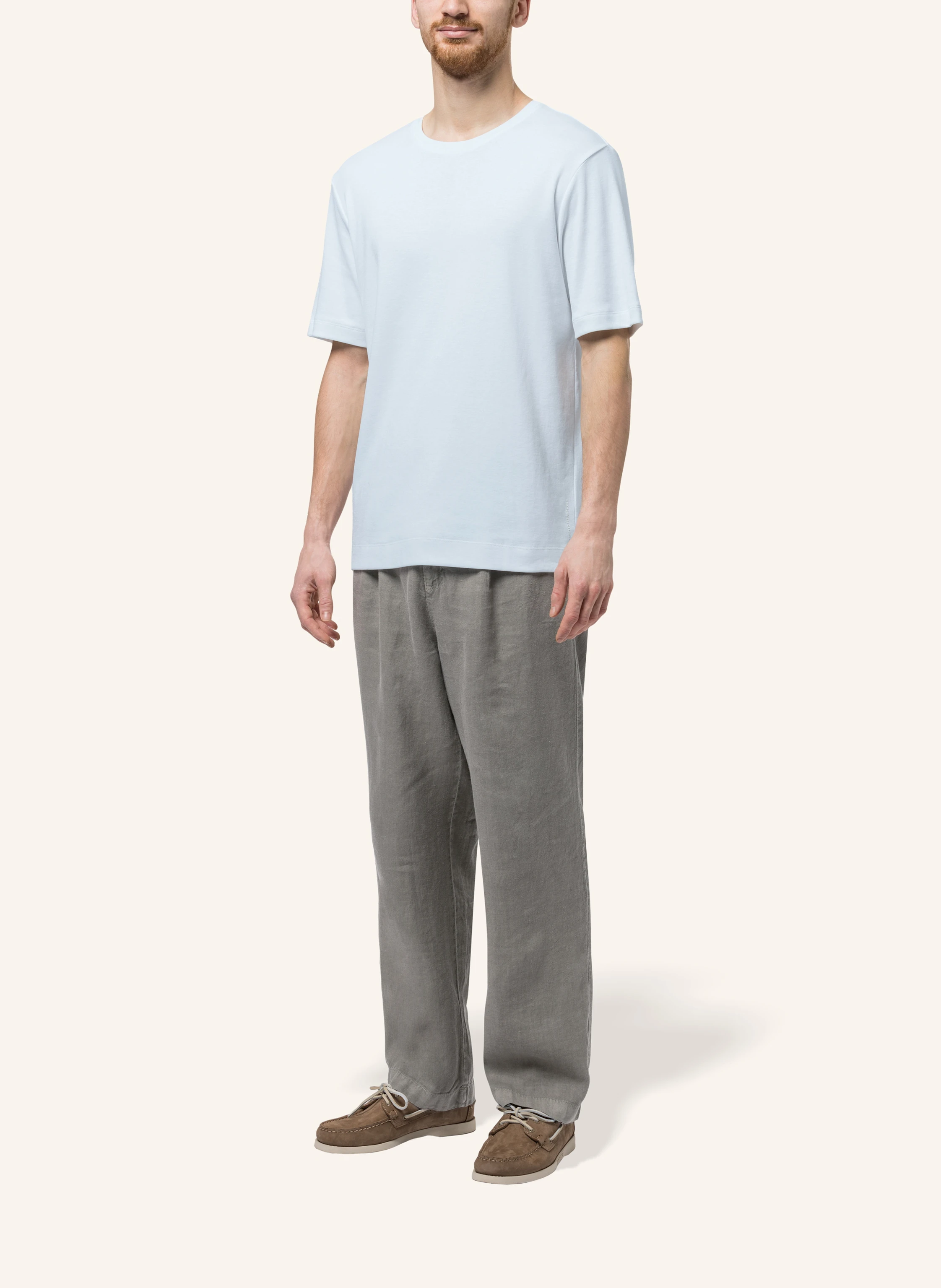 TRUSTED HANDWORK Round Neck 1/2-Sleeve T-Shirt