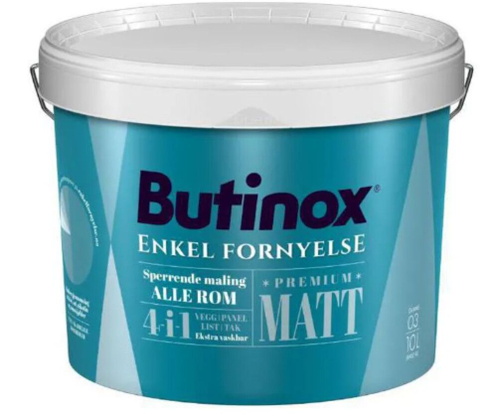 MALING BUTINOX PREMIUM MATT HVIT-BASE 9L