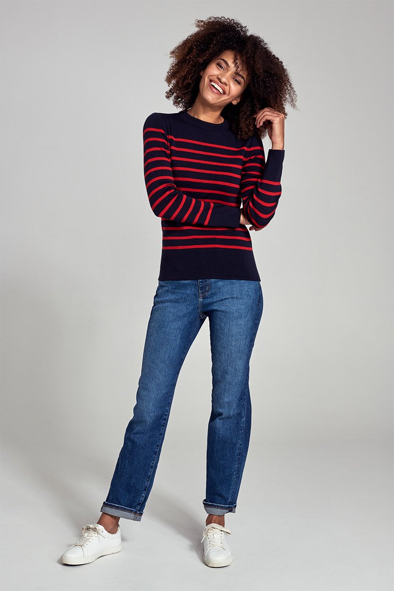Pull marin rayé 
