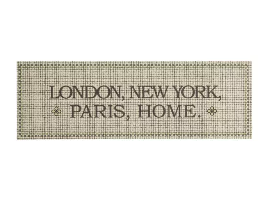 Tapis de cuisine lavable imprimé Home capitales 60x180 cm