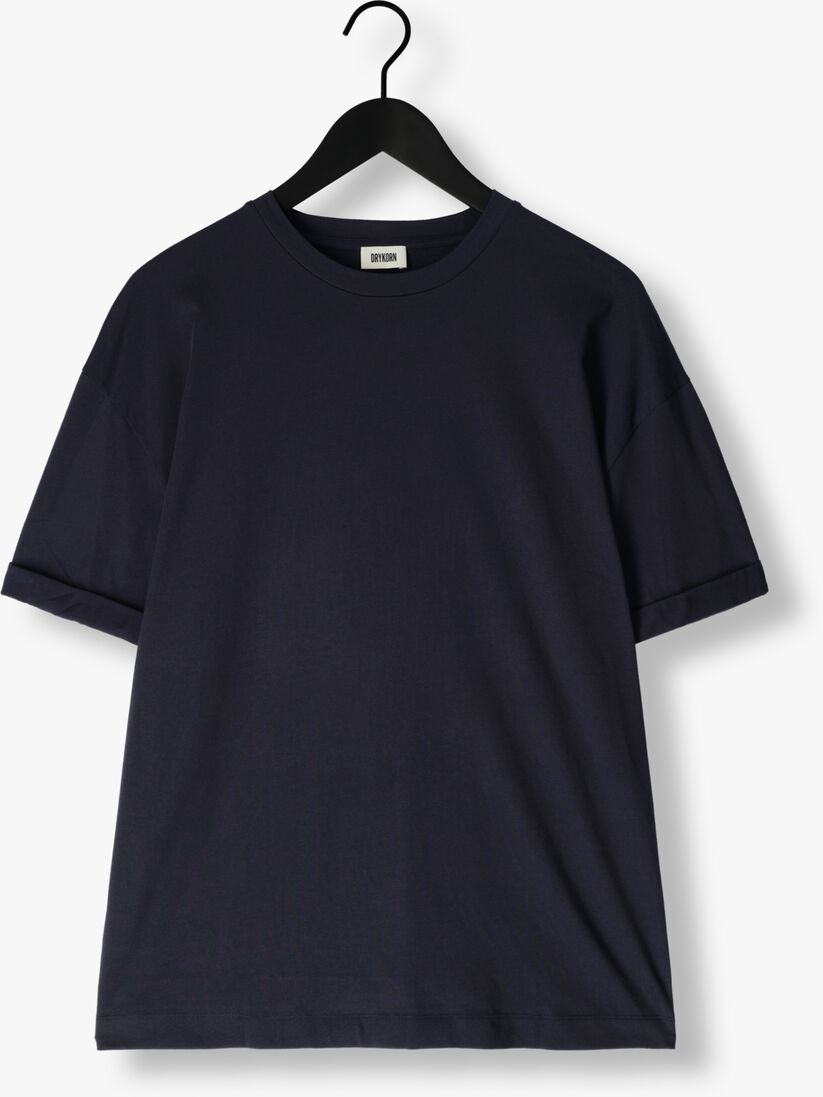 donkerblauwe drykorn t-shirt thilo 520198