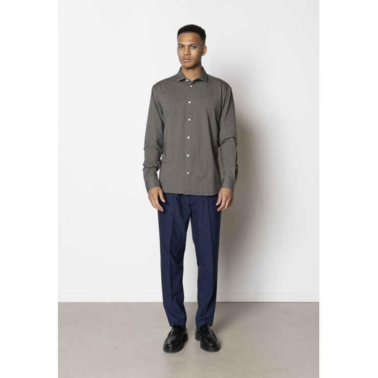 Clean Cut Copenhagen Clean Formal AOP Stretch Shirt LS Col