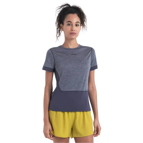 T-shirt randonnée ICEBREAKER W MERINO 125 ZONEKNIT ENERGY WIND SS TEE GRAPHITE/GRAPHITE HTHR/CB