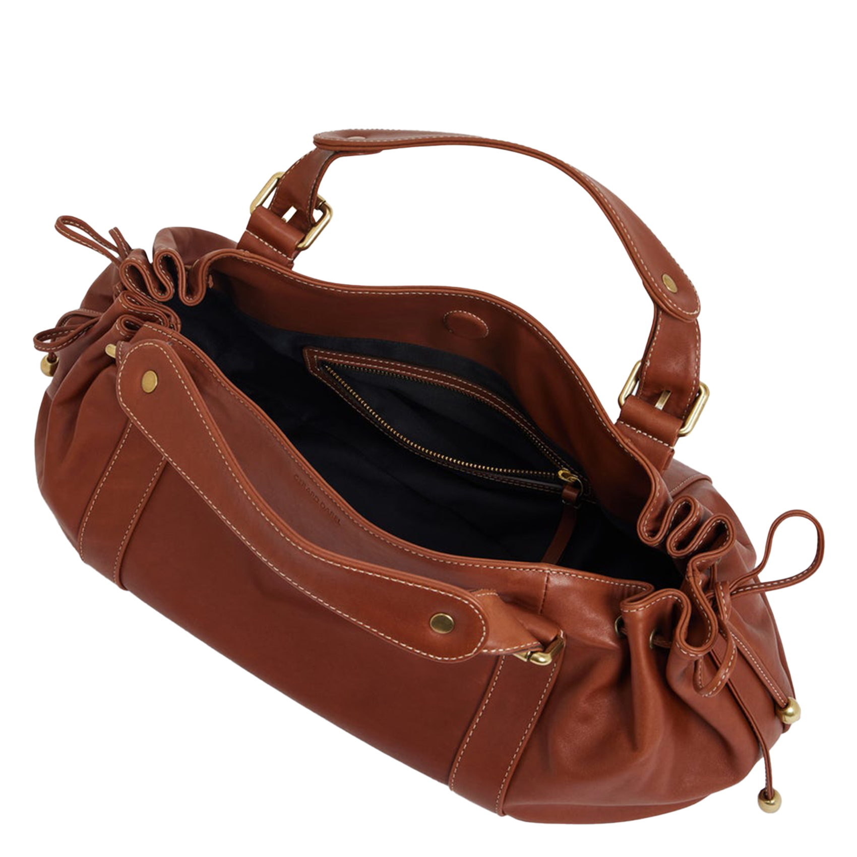 LE ROMY - Sac seau en cuir| Marron