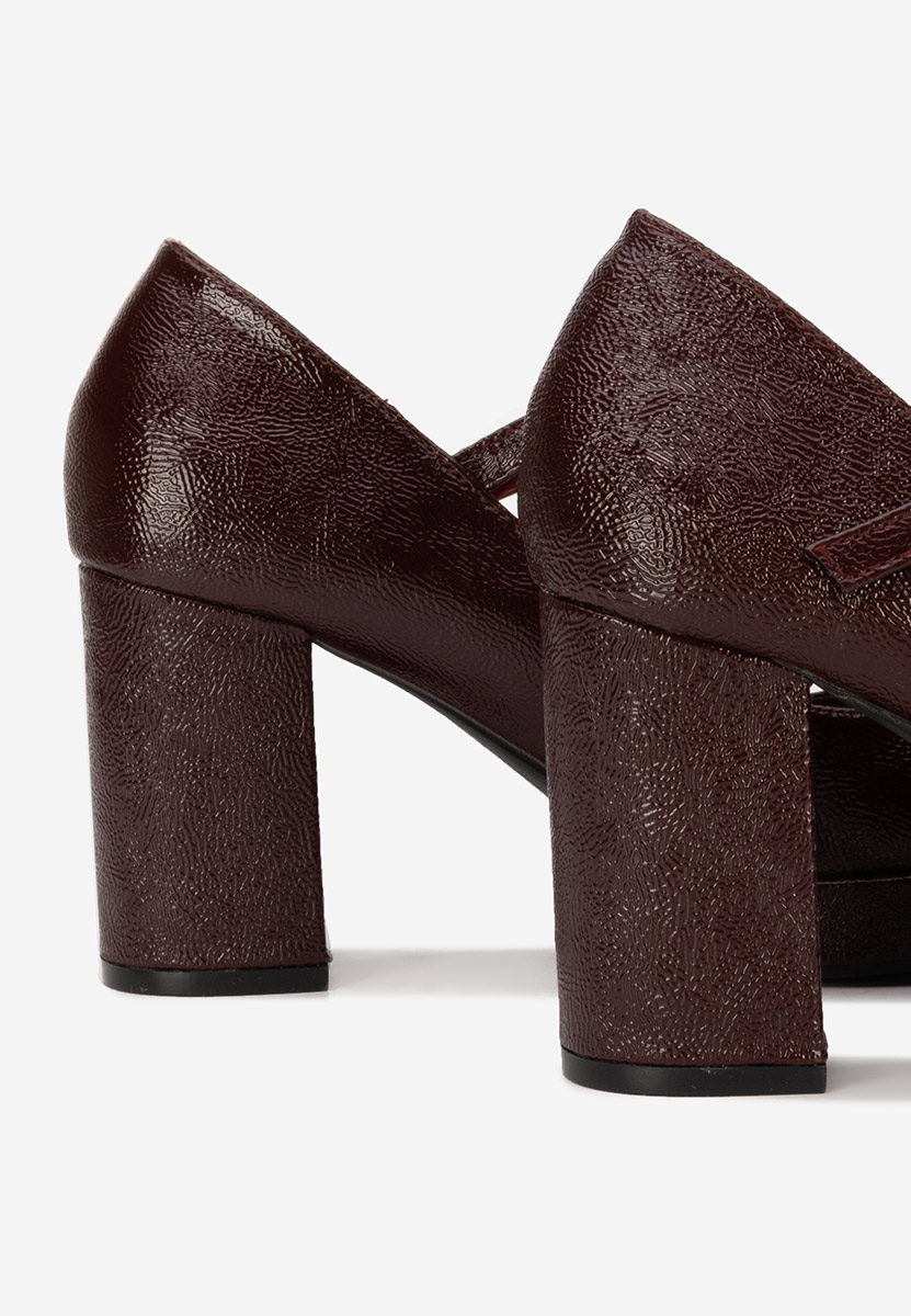Chaussures à talon épais bordeaux Otela