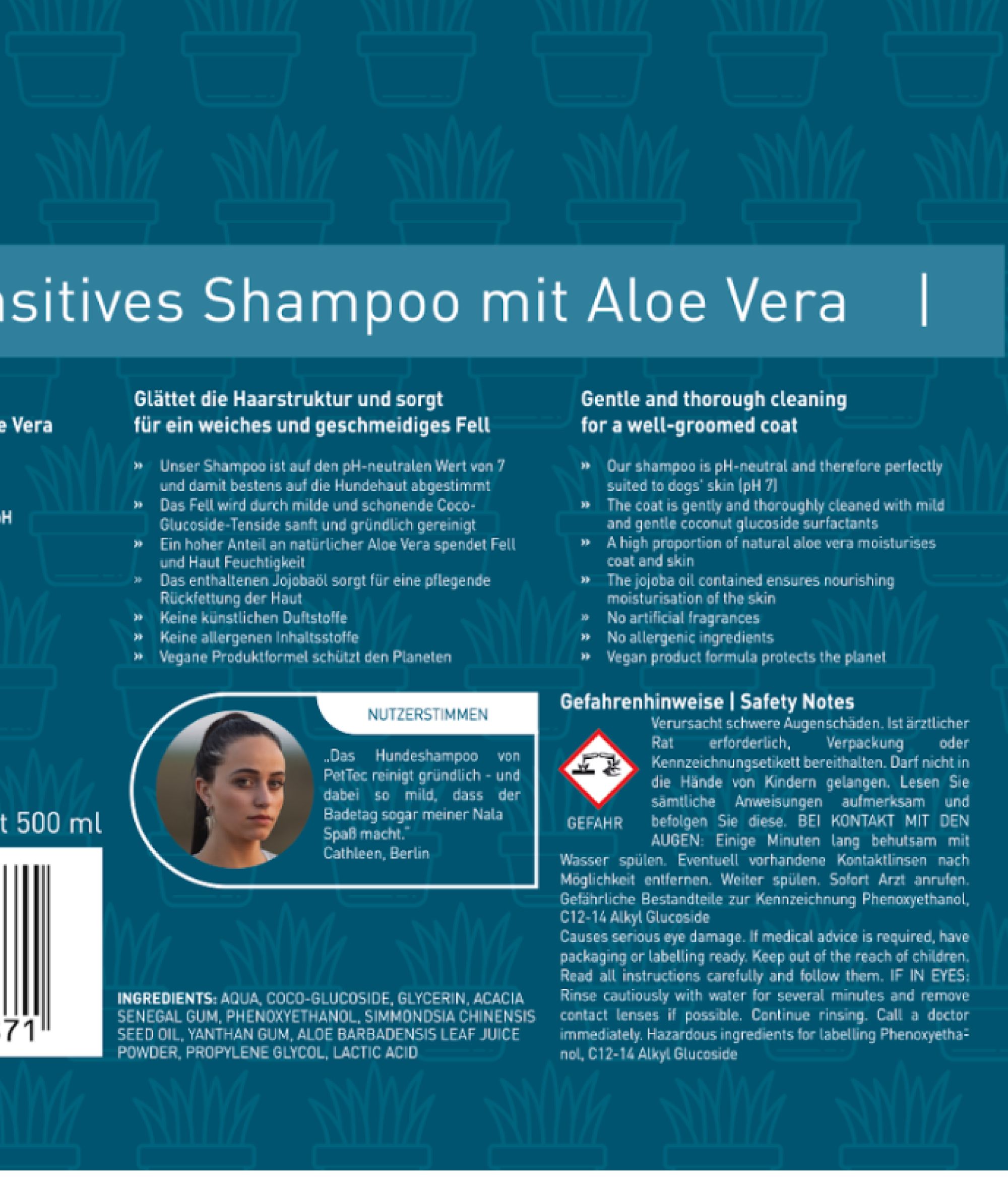 PetTec Hundeshampoo Aloe Vera