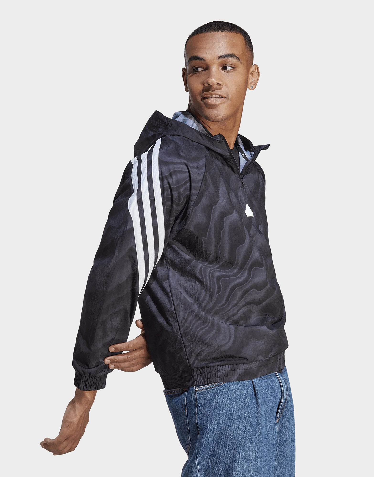 adidas Sweat-shirt à capuche à imprimé intégral Future Icons