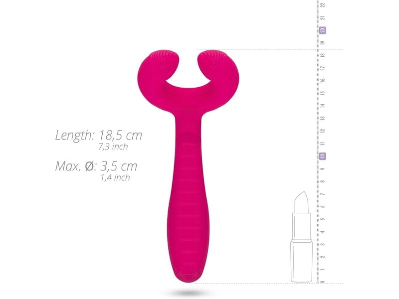 Teazers Paarvibrator Rosa Vielseitiger Paarvibrator für die Stimulation von G-Punkt, Klitoris und Penis